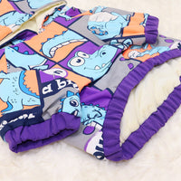 HKM-181331 Little Dinosaur Hooded Fleece-Lined Sweater for Dogs - Warm Winter Clothing for Short Body Breeds
