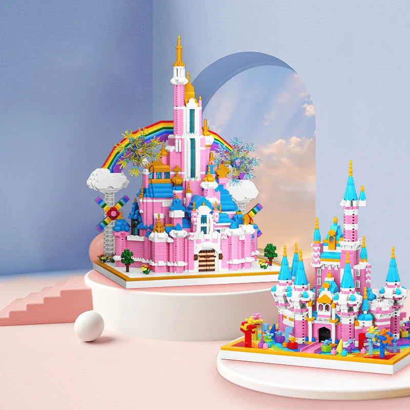 KTX-181331 Rainbow Castle 3D Puzzle Model Building Toy for Kids - DIY Assembly Educational Gift
