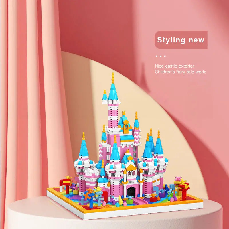 KTX-181331 Rainbow Castle 3D Puzzle Model Building Toy for Kids - DIY Assembly Educational Gift