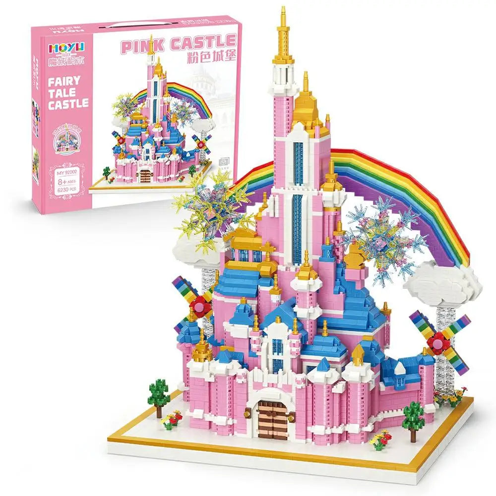 KTX-181331 Rainbow Castle 3D Puzzle Model Building Toy for Kids - DIY Assembly Educational Gift