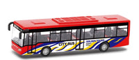 HKM-181395 Diecast Pull Back Alloy Toy Bus Vehicle - 1:35 Metal Model for Kids