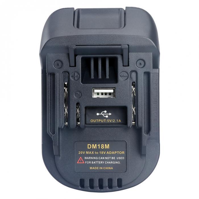 HKM-181779 Battery Adapter for DM18M to Convert Milwaukee Battery to Makita H99F Compatibility