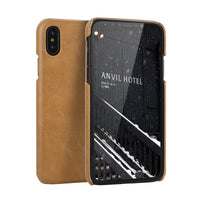 HKM-181843 Genuine Leather Protective Phone Case for iPhone 6-11 Pro Max and Samsung Note 10/10+ - Business Style