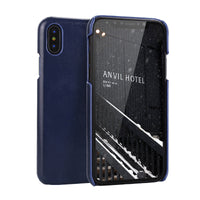 HKM-181843 Genuine Leather Protective Phone Case for iPhone 6-11 Pro Max and Samsung Note 10/10+ - Business Style
