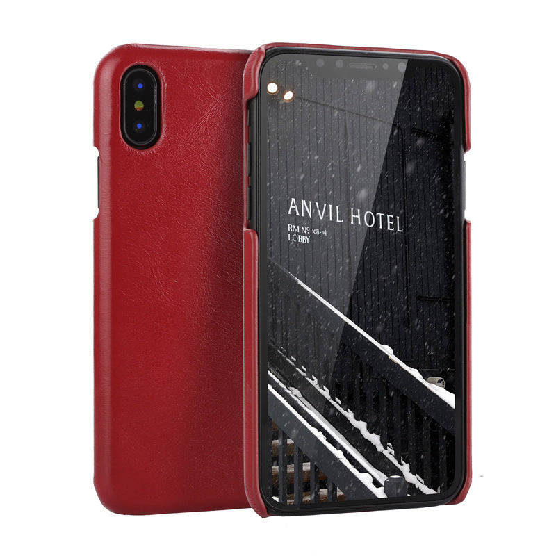 HKM-181843 Genuine Leather Protective Phone Case for iPhone 6-11 Pro Max and Samsung Note 10/10+ - Business Style