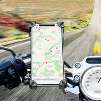 HKM-181971 Bike Phone Holder for Smartphones - Adjustable Handlebar Clip for iPhone and Samsung - GPS Mount Bracket Compatible with Motorcycles and Bicycles
