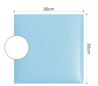HKM-181971 Soft Package Wall Surround - Self-Adhesive in White, Sky Blue, Light Pink, Beige, and Pink, 30x30cm