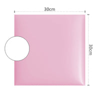 HKM-181971 Soft Package Wall Surround - Self-Adhesive in White, Sky Blue, Light Pink, Beige, and Pink, 30x30cm