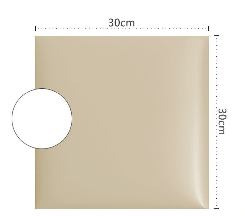 HKM-181971 Soft Package Wall Surround - Self-Adhesive in White, Sky Blue, Light Pink, Beige, and Pink, 30x30cm