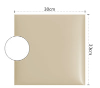 HKM-181971 Soft Package Wall Surround - Self-Adhesive in White, Sky Blue, Light Pink, Beige, and Pink, 30x30cm
