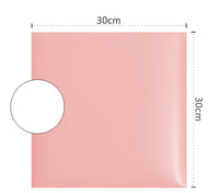 HKM-181971 Soft Package Wall Surround - Self-Adhesive in White, Sky Blue, Light Pink, Beige, and Pink, 30x30cm