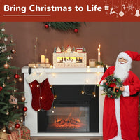 HKM-182035 Charming Christmas Advent Calendar with LED Lights and 24 Drawers for Holiday Surprises
