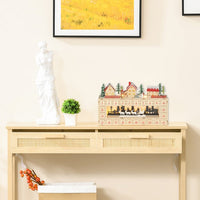 HKM-182035 Charming Christmas Advent Calendar with LED Lights and 24 Drawers for Holiday Surprises