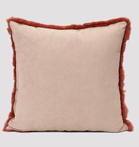 HKM-182035 Rust Red Crystal Cushion Pillow in Plush - 45x45cm & 30x50cm Options Available