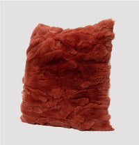 HKM-182035 Rust Red Crystal Cushion Pillow in Plush - 45x45cm & 30x50cm Options Available