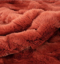 HKM-182035 Rust Red Crystal Cushion Pillow in Plush - 45x45cm & 30x50cm Options Available