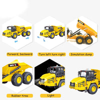 HKM-182163 1/16 Scale RC Dump Truck Toy - Remote Control Construction Vehicle for Kids 5+