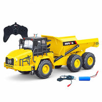 HKM-182163 1/16 Scale RC Dump Truck Toy - Remote Control Construction Vehicle for Kids 5+