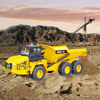 HKM-182163 1/16 Scale RC Dump Truck Toy - Remote Control Construction Vehicle for Kids 5+