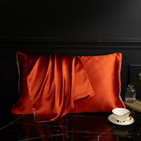 HKM-182227 Pure Mulberry Silk Pillowcase in Multiple Colors - Elegant and Soft Texture