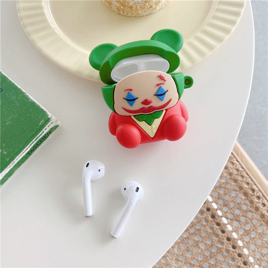 HKM-182291 AirPods-Compatible Silicone Clown Bluetooth Earphone Case for 1/2 Generation & Pro 3 Generation