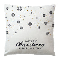 HKM-182291 Christmas Peach Skin Linen Pillowcase Cover - 45x45 cm, Multiple Color Options Available