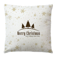HKM-182291 Christmas Peach Skin Linen Pillowcase Cover - 45x45 cm, Multiple Color Options Available