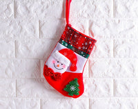 HKM-182355 Festive Cloth Christmas Ornament Socks - 25x14x19 cm