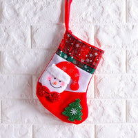 HKM-182355 Festive Cloth Christmas Ornament Socks - 25x14x19 cm