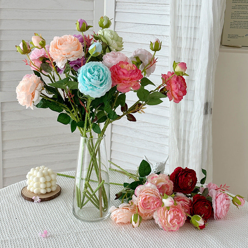 HKM-182675 Silk Pink Peony Artificial Flower for Home Decor and Wedding Arrangements