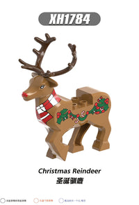 HKM-182739 Christmas Deer Santa Claus Building Toy Set for Kids - DIY Action Figure Assembly with Eco-Friendly Materials