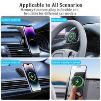 HKM-182931 Magnetic Wireless Charger for Mobile Phones - Universal Black Design