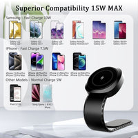 HKM-182931 Magnetic Wireless Charger for Mobile Phones - Universal Black Design