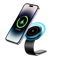 HKM-182931 Magnetic Wireless Charger for Mobile Phones - Universal Black Design