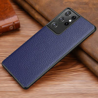 HKM-182995 Ultra Protective Leather Back Cover for Samsung S21/S30 Series in Solid Colors