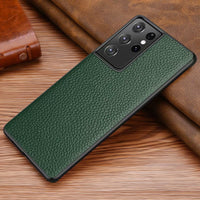 HKM-182995 Ultra Protective Leather Back Cover for Samsung S21/S30 Series in Solid Colors