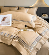HKM-183059 Long-Staple Cotton Four-Piece Bedding Set in Various Colors and Sizes