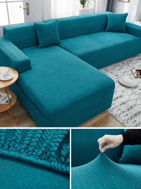 HKM-183059 Stretch Sofa Cover for Modular Sofas - Fits 1 to 4 Seater, Modern Design, Multiple Sizes Available