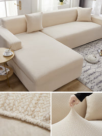HKM-183059 Stretch Sofa Cover for Modular Sofas - Fits 1 to 4 Seater, Modern Design, Multiple Sizes Available