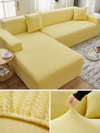 HKM-183059 Stretch Sofa Cover for Modular Sofas - Fits 1 to 4 Seater, Modern Design, Multiple Sizes Available
