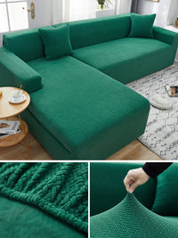 HKM-183059 Stretch Sofa Cover for Modular Sofas - Fits 1 to 4 Seater, Modern Design, Multiple Sizes Available