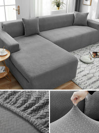 HKM-183059 Stretch Sofa Cover for Modular Sofas - Fits 1 to 4 Seater, Modern Design, Multiple Sizes Available