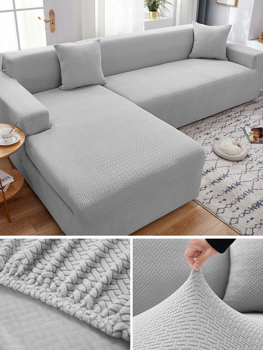 HKM-183059 Stretch Sofa Cover for Modular Sofas - Fits 1 to 4 Seater, Modern Design, Multiple Sizes Available