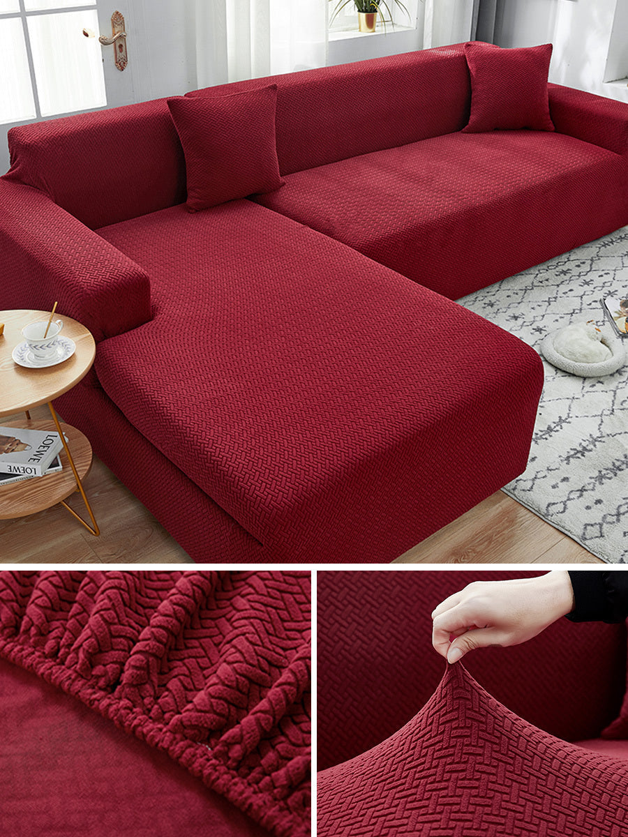 HKM-183059 Stretch Sofa Cover for Modular Sofas - Fits 1 to 4 Seater, Modern Design, Multiple Sizes Available