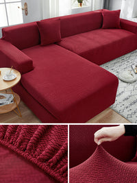 HKM-183059 Stretch Sofa Cover for Modular Sofas - Fits 1 to 4 Seater, Modern Design, Multiple Sizes Available