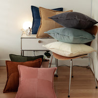 HKM-183187 Modern Minimalist 45x45cm Solid Color Sofa Cushion in Beige, Pink, Blue, Green, Caramel, Indigo, Camel, Smoky Gray
