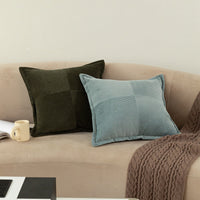 HKM-183187 Modern Minimalist 45x45cm Solid Color Sofa Cushion in Beige, Pink, Blue, Green, Caramel, Indigo, Camel, Smoky Gray