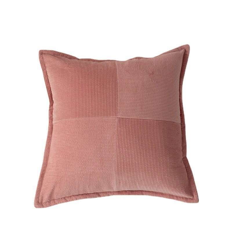 HKM-183187 Modern Minimalist 45x45cm Solid Color Sofa Cushion in Beige, Pink, Blue, Green, Caramel, Indigo, Camel, Smoky Gray