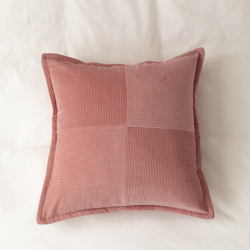 HKM-183187 Modern Minimalist 45x45cm Solid Color Sofa Cushion in Beige, Pink, Blue, Green, Caramel, Indigo, Camel, Smoky Gray
