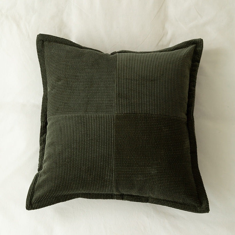 HKM-183187 Modern Minimalist 45x45cm Solid Color Sofa Cushion in Beige, Pink, Blue, Green, Caramel, Indigo, Camel, Smoky Gray